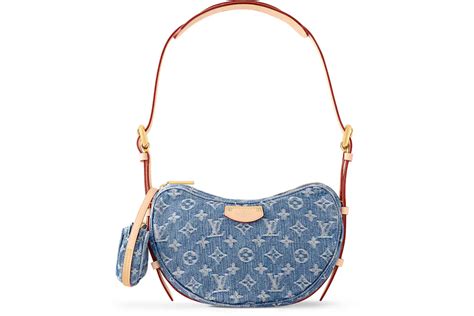 scialle monogram denim louis vuitton|louis vuitton croissant mm denim.